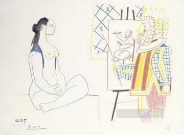 パブロ・ピカソ Painting - アーティストとそのモデル L Artiste et Son Modele II 1958 キュビスト パブロ・ピカソ
